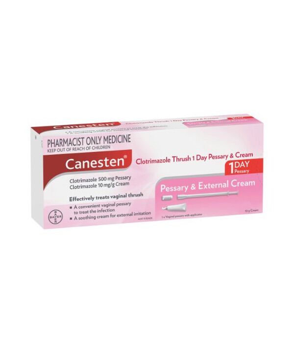 Canesten 1 Day Thrush Treatment Pessary External Cream (Pharm. Only Med)