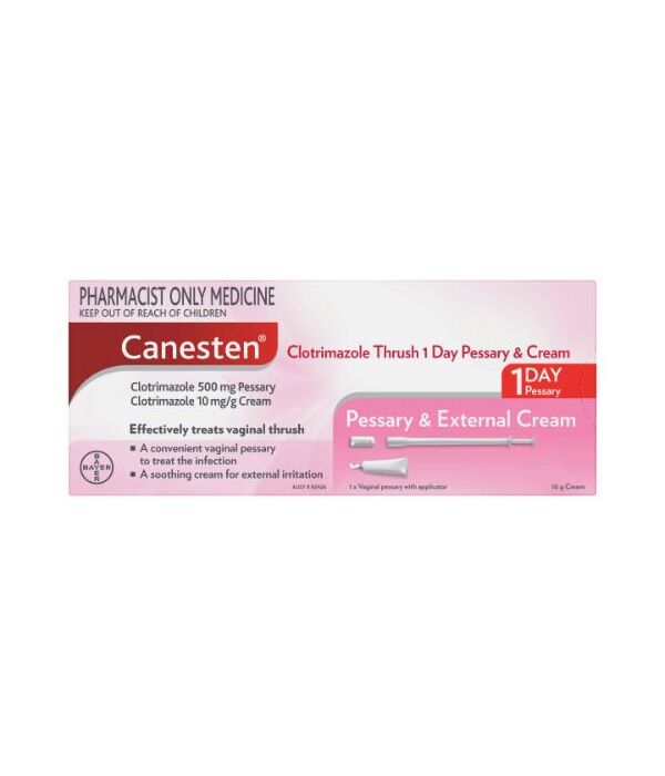 Canesten 1 Day Thrush Treatment Pessary External Cream (Pharm. Only Med) - Image 2