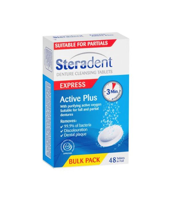 Steradent Active Plus Denture Cleansing Tablets 48 Pack