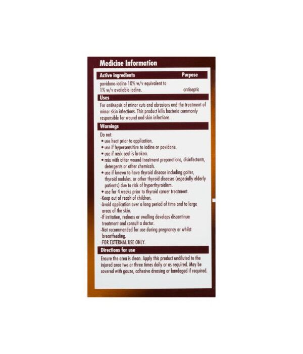 Betadine Antiseptic Topical Solution 100mL - Image 3