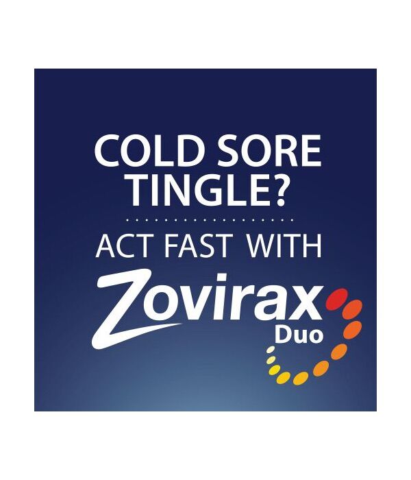Zovirax Duo Cold Sore Treatment Cream Tube 2g (Pharmacist Only Medicine) - Image 5