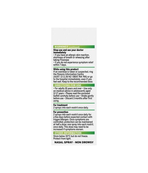Flixonase Nasal Spray Allergy & Hayfever Relief, 120 doses - Image 3