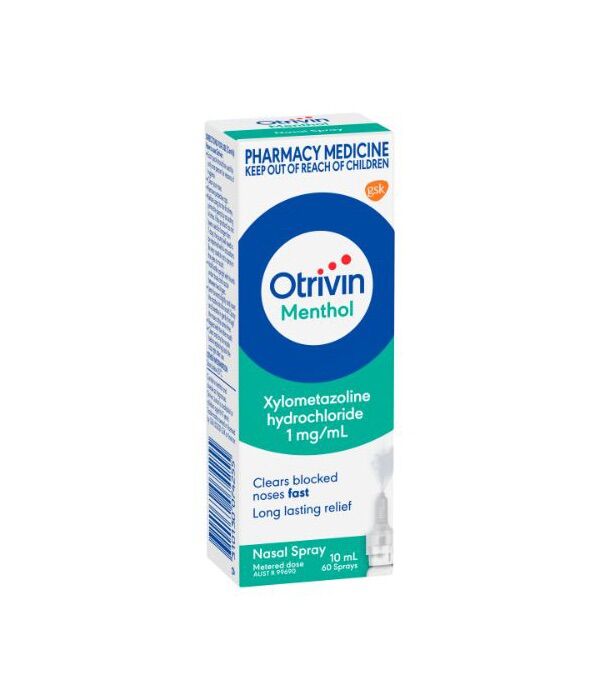 Otrivin Menthol Nasal Spray, for Blocked Nose, 10mL