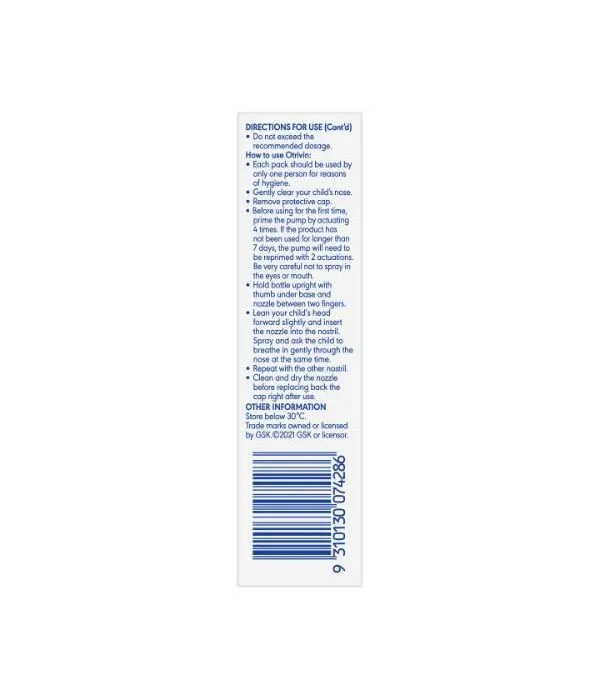 Otrivin Junior Nasal Spray, 10mL - Image 4