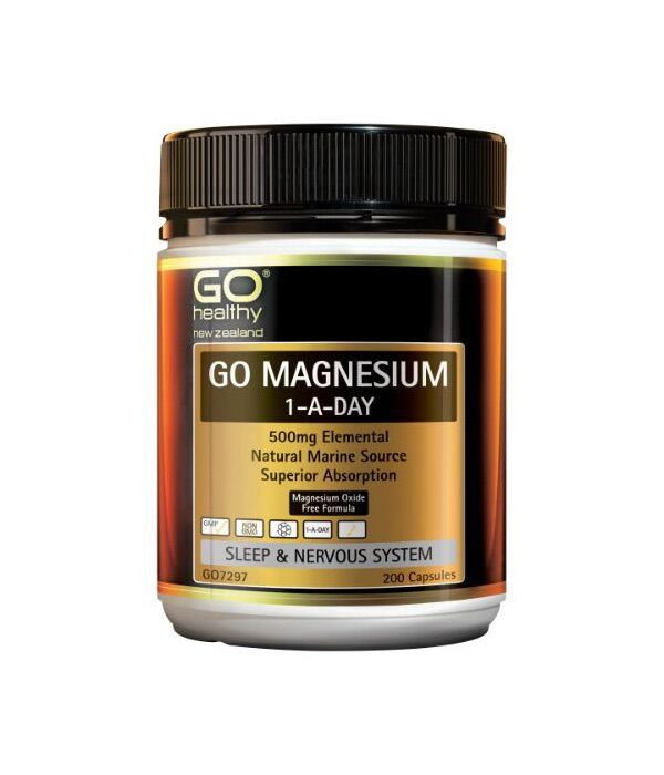 GO Magnesium 1-A-Day 500mg, 200 capsules