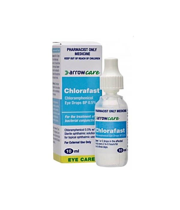 Chlorafast Chloramphenicol 0.5% eye drops 10m (Pharmacist Only Medicine)