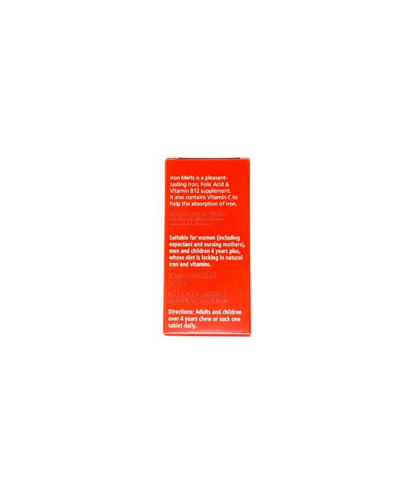 Iron Melts Tab 50 - melt in your mouth Iron tablets - Strawberry - Image 2