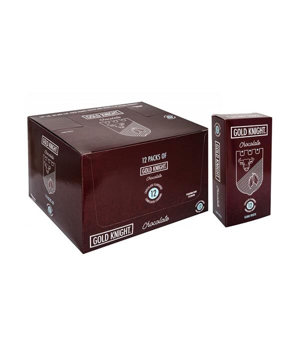 Gold Knight Choc 56mm Condoms 12X12 144 Pack