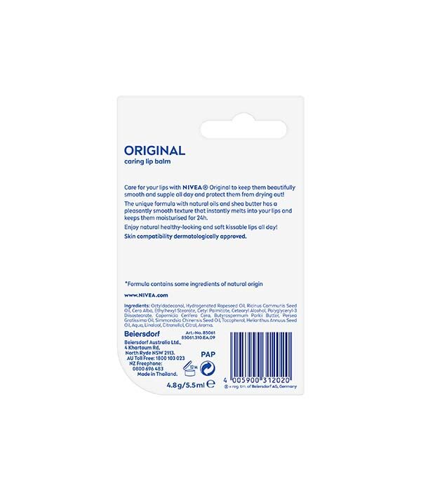 NIVEA Original Care Lip Balm 4.8g - Image 2