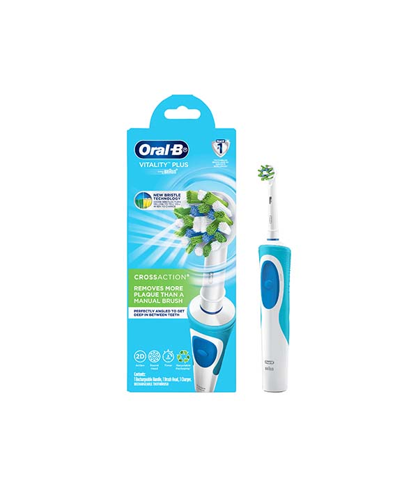Oral-B Vitality Cross Action White Electric Toothbrush with charger