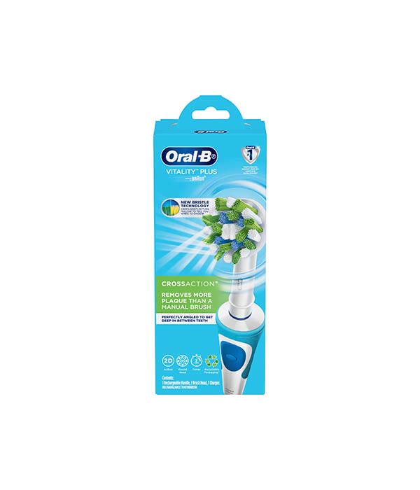 Oral-B Vitality Cross Action White Electric Toothbrush with charger - Image 2