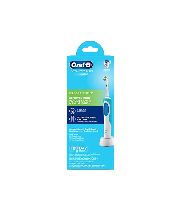 Oral-B Vitality Cross Action White Electric Toothbrush with charger - Image 3