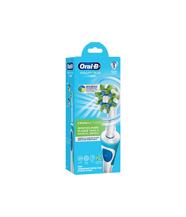 Oral-B Vitality Cross Action White Electric Toothbrush with charger - Image 4