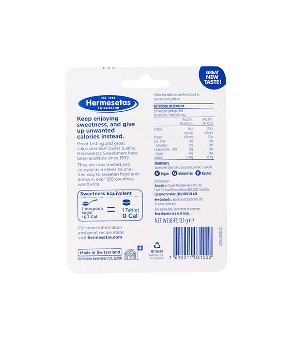 Hermesetas Mini Sweeteners 800 Tablets - Image 2