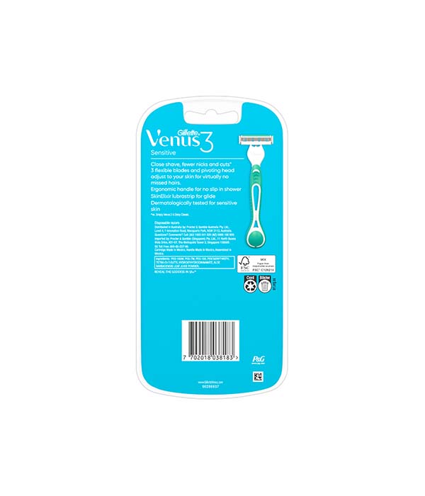Gillette Venus Simply 3 Sensitive Women's Disposable Razors, 4 count - Image 2