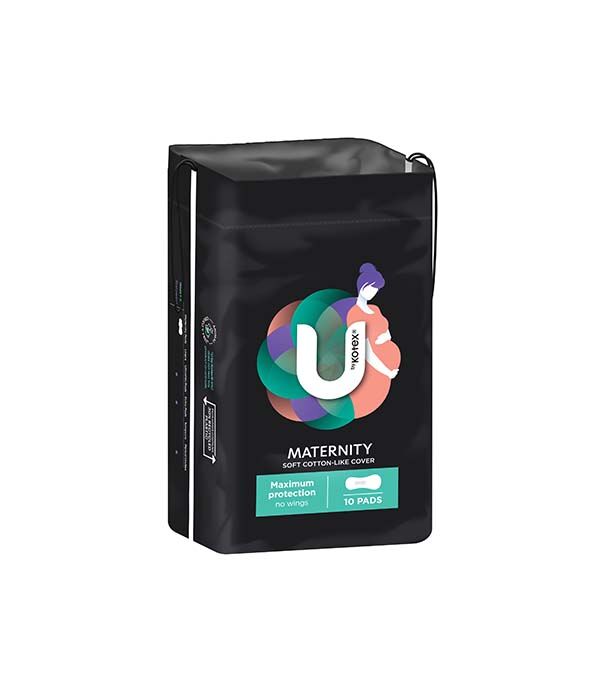 U by Kotex Maternity Pads no Wings 10 Pack