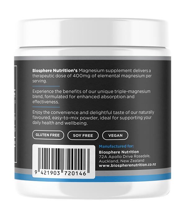 Magnesium powdered 400mg Citrate, Glycinate Chelate & Malate - Mango / Pineapple 300g - Image 2