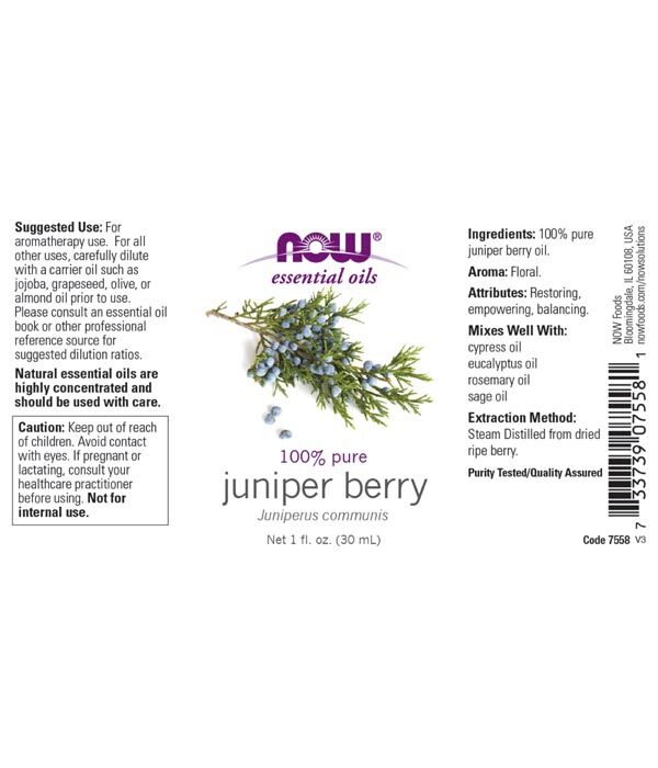 NOW JUNIPER BERRY OIL (Juniperus Communis) 30ml - Image 2