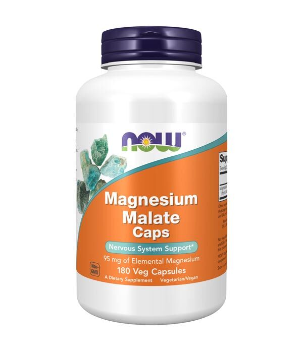 NOW Magnesium Malate Caps,95mg of Elemental 180VC