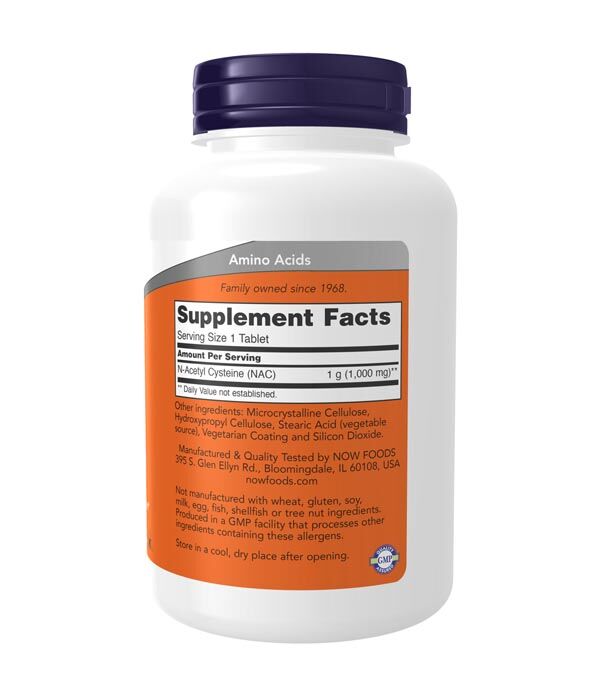 NOW NAC, 1000mg 120T - Image 2