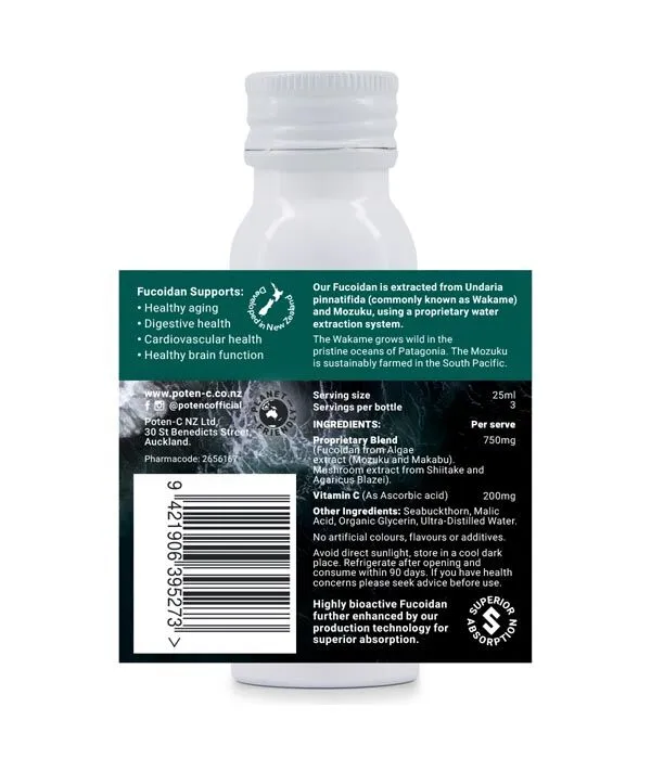 Poten-C Superdose Fucoidan + Mushroom 750mg 75ml - Image 3