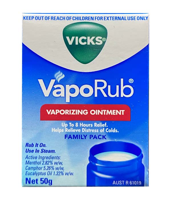 (2) Vicks Vaporub Topical Ointment 12g Tin Travel Size by Vick