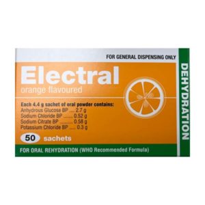 Electral Oral Electrolyte Rehydration Sachets Orange, 50 pack