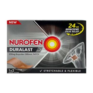 Nurofen Duralast 200mg Ibuprofen Medicated Dermal Patch, 2 pack