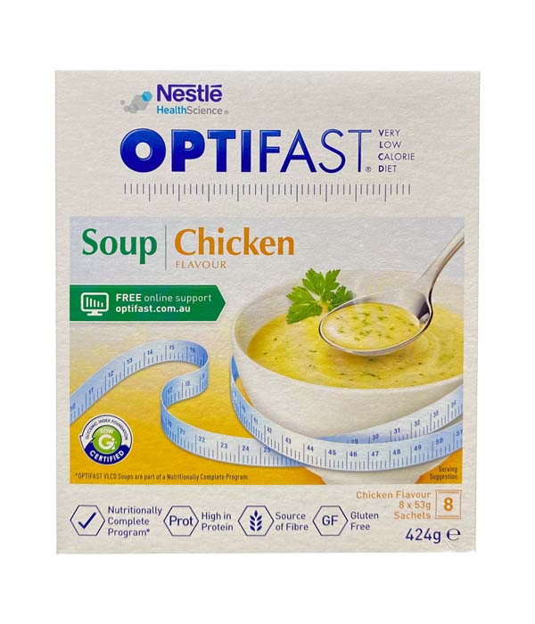 OPTIFAST VLCD Soup Chicken 8 x 53g Sachets (Best Before 24 Mar 2023