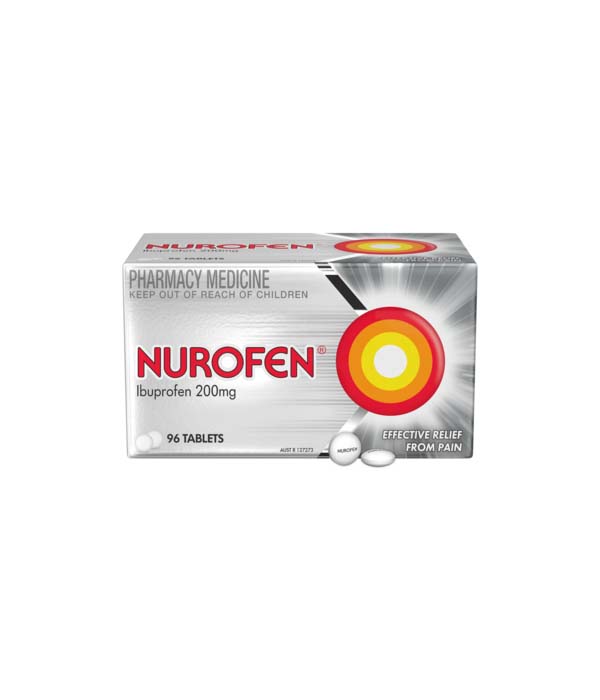 Nurofen Tablets 96s 200mg Ibuprofen AntiInflammatory Pain Relief (Quantity Limit 1) ZOOM Pharmacy