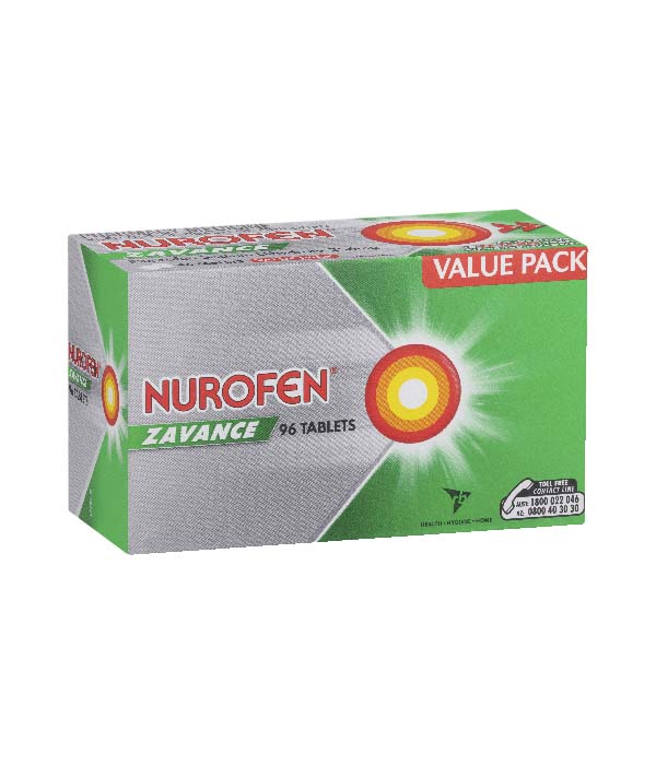 Nurofen Zavance Fast Pain Relief Tablets 256mg Ibuprofen 96 Value Pack ...