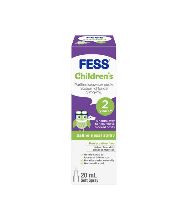 FESS Children’s Nasal Saline Spray 2 Years+ 20mL ZOOM Pharmacy