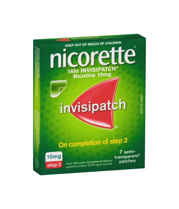 Nicorette Quit Smoking Nicotine 16 Hour Invisipatch Step 3 7 Pack