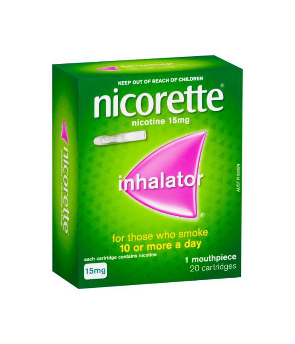 Nicorette Quit Smoking Nicotine Inhalator 20 Pack - ZOOM Pharmacy