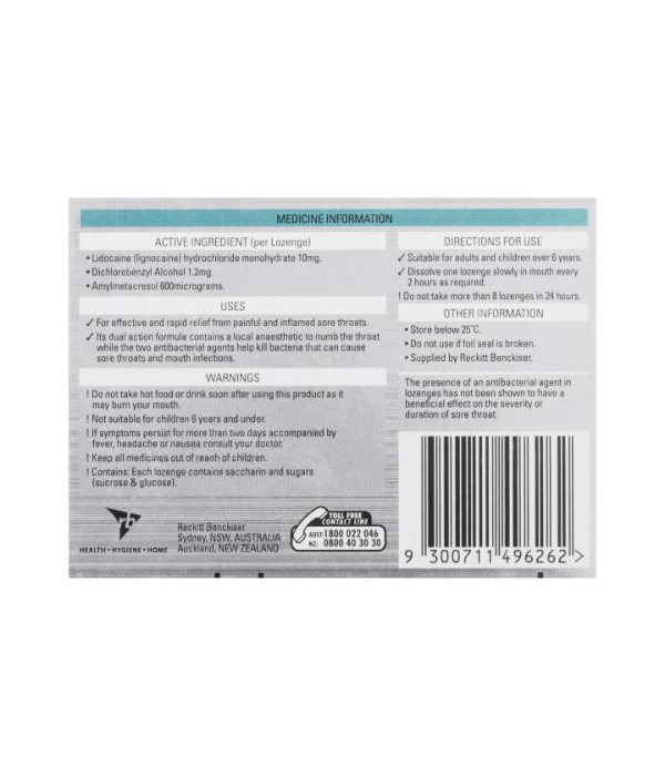 Strepsils Plus Anaesthetic Lozenges 16 Pack - ZOOM Pharmacy