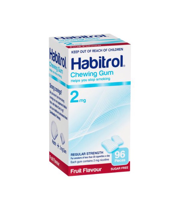 Habitrol Chewing Gum 2mg Regular Strength Fruit 96 Pack - ZOOM Pharmacy