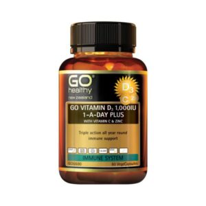 GO Vitamin D3 1,000IU 1-A-Day Plus With Vitamin C & Zinc, 60 vegecaps