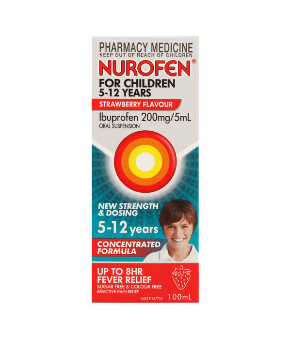 Nurofen For Children Oral Suspension 5-12 Years Strawberry 100Ml - Image 2