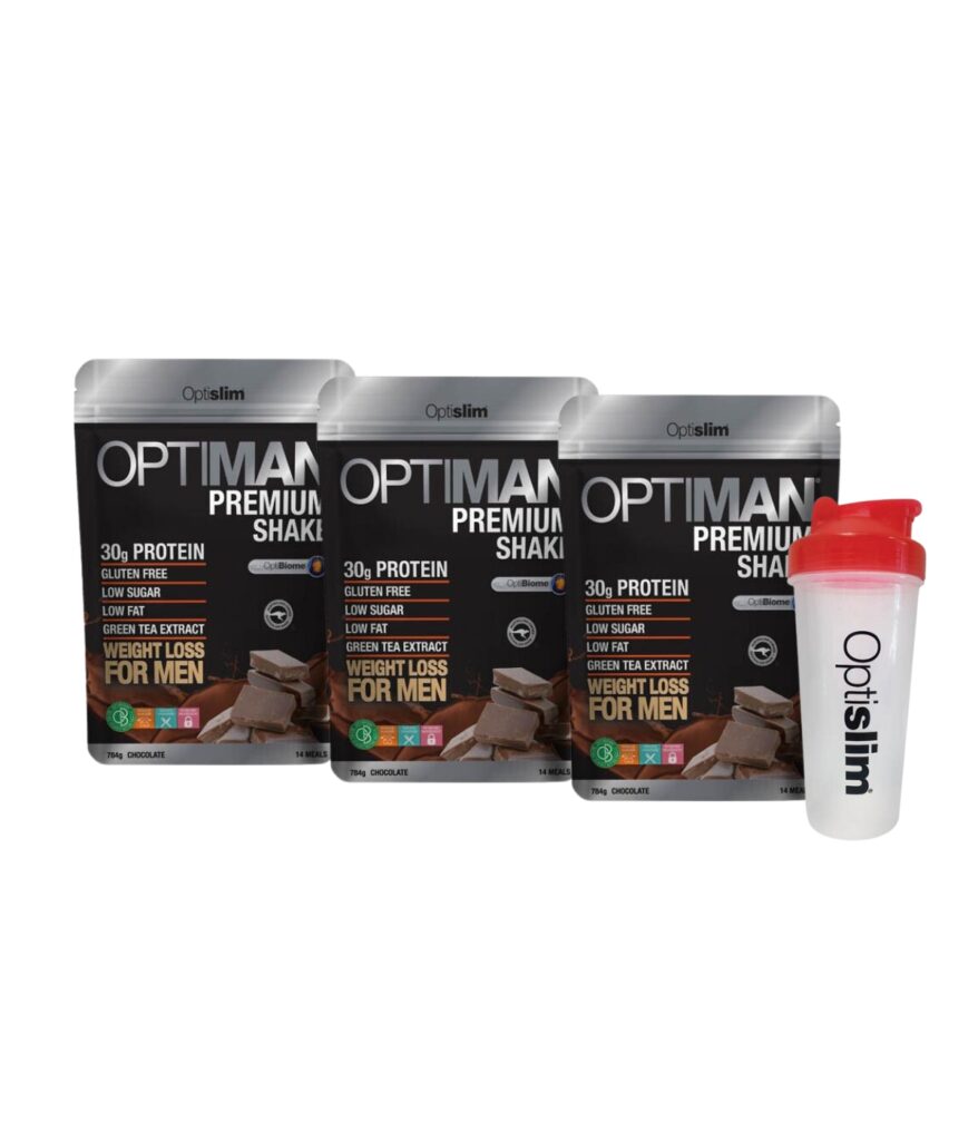 Optislim Optiman Premium Low Calorie Diet Shake Chocolate 784g, 3 Pack