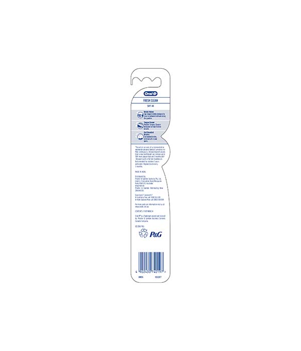 Oral-B All Rounder Fresh Clean Soft Manual Toothbrush 1 Pack - ZOOM ...