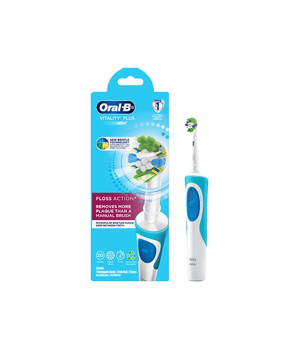 Oral-B Vitality Floss Action White Electric Toothbrush With Charger ...