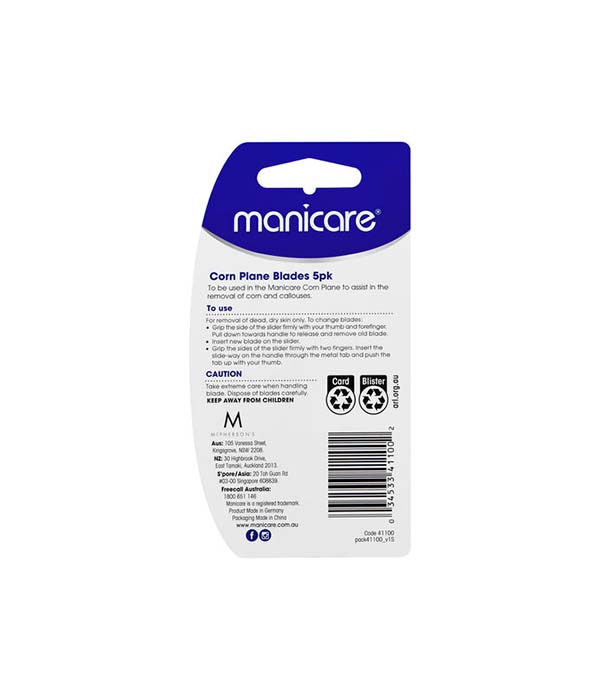 Manicare Corn Plane Replacement Blades, 5 Pack ZOOM Pharmacy