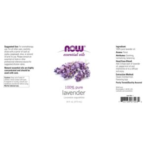 NOW LAVENDER OIL (Lavandula Angustifolia) 10ml