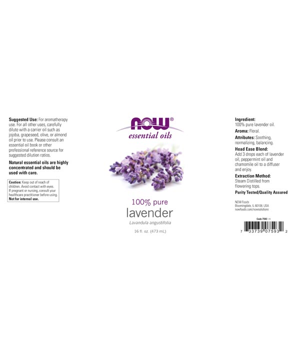 NOW LAVENDER OIL (Lavandula Angustifolia) 10ml - ZOOM Pharmacy