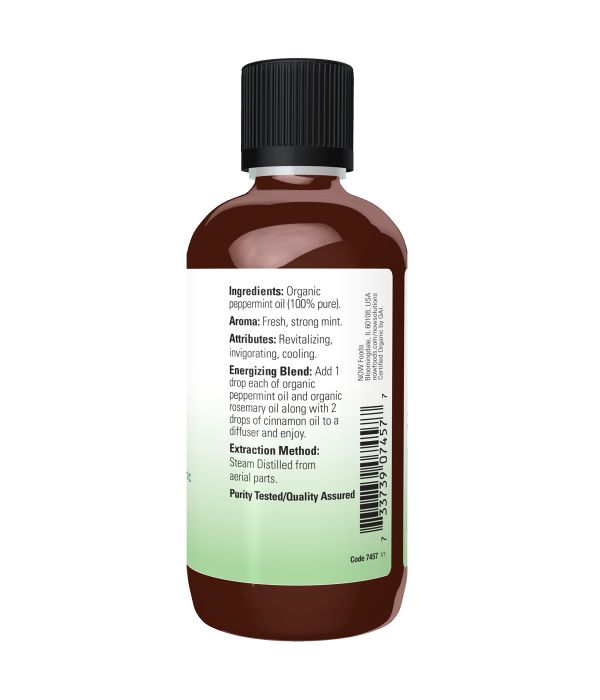 NOW PEPPERMINT OIL (Mentha Piperita) Organic 118 ml - Image 2